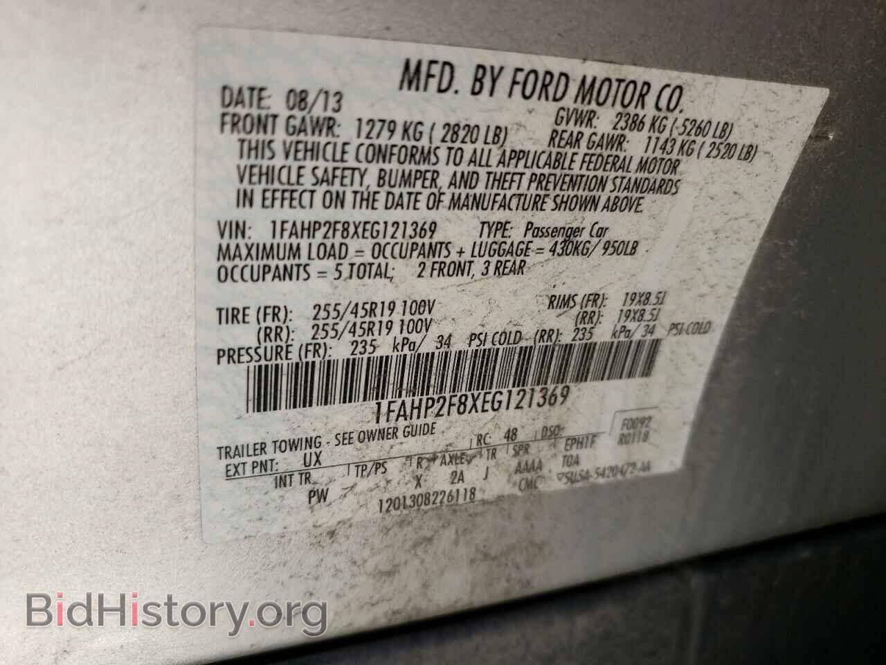2014 FORD TAURUS - VIN: 1FAHP2F8XEG121369 - Photo 10