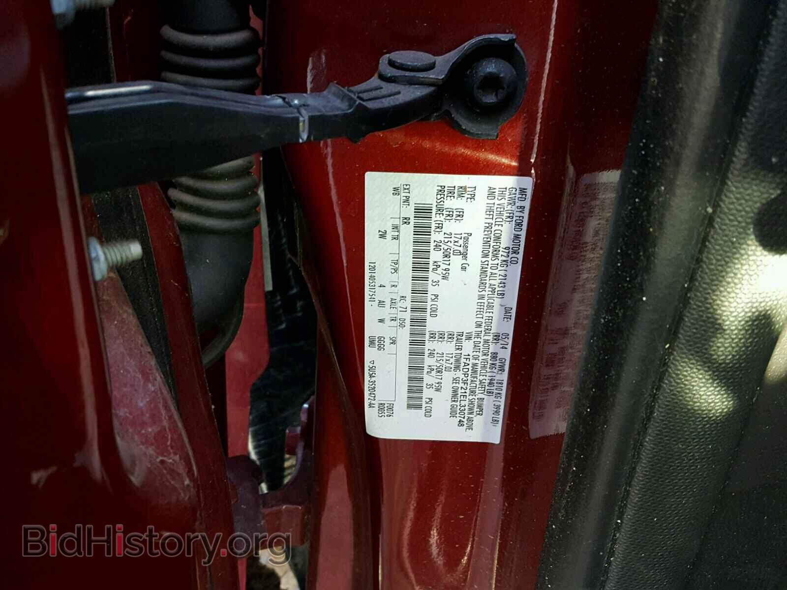 2014 FORD FOCUS - VIN: 1FADP3F21EL330748 - Фото 10