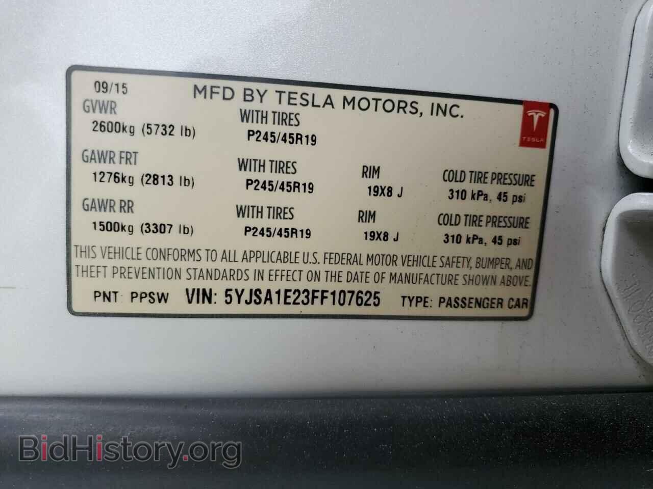 2015 TESLA MODEL S - VIN: 5YJSA1E23FF107625 - Photo 13