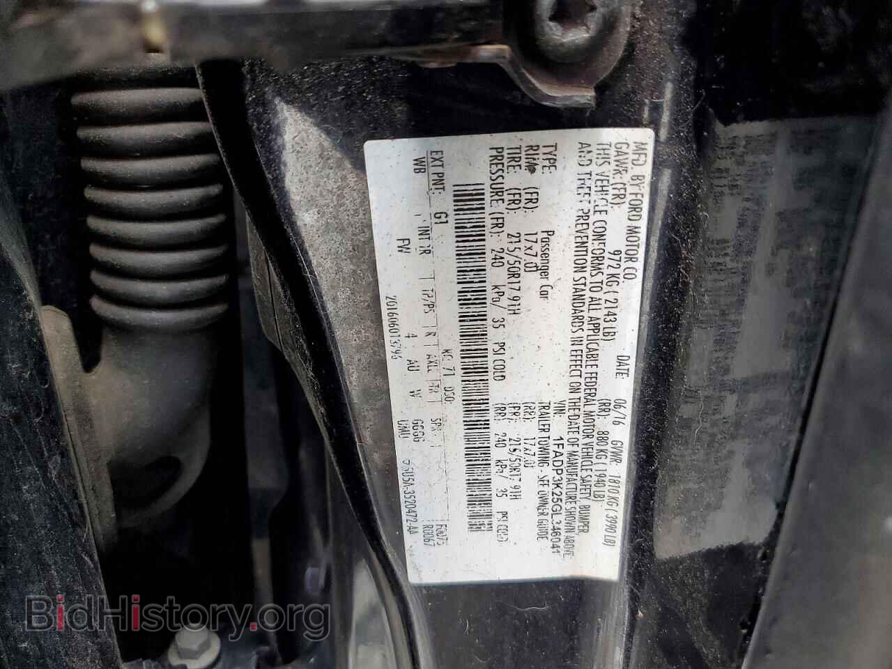 2016 FORD FOCUS - VIN: 1FADP3K25GL346041 - Фото 12