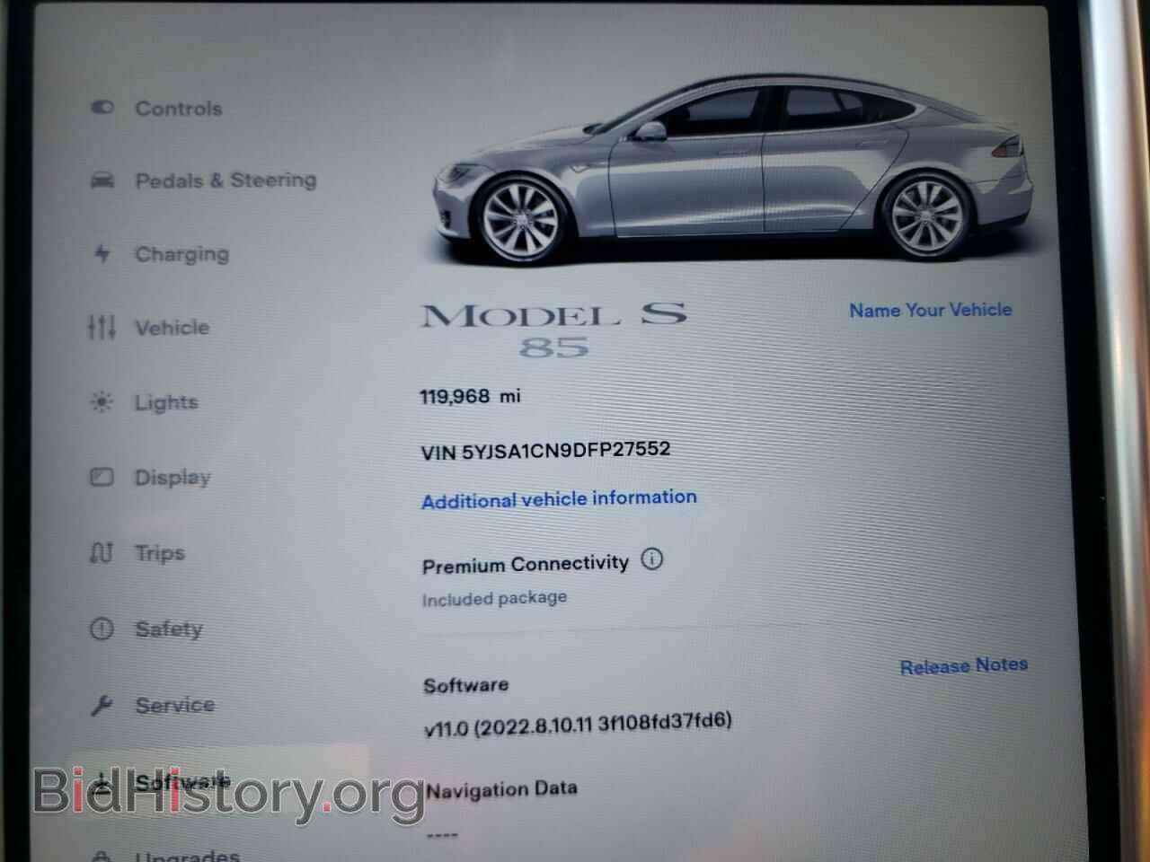 2013 TESLA MODEL S - VIN: 5YJSA1CN9DFP27552 - Фото 9