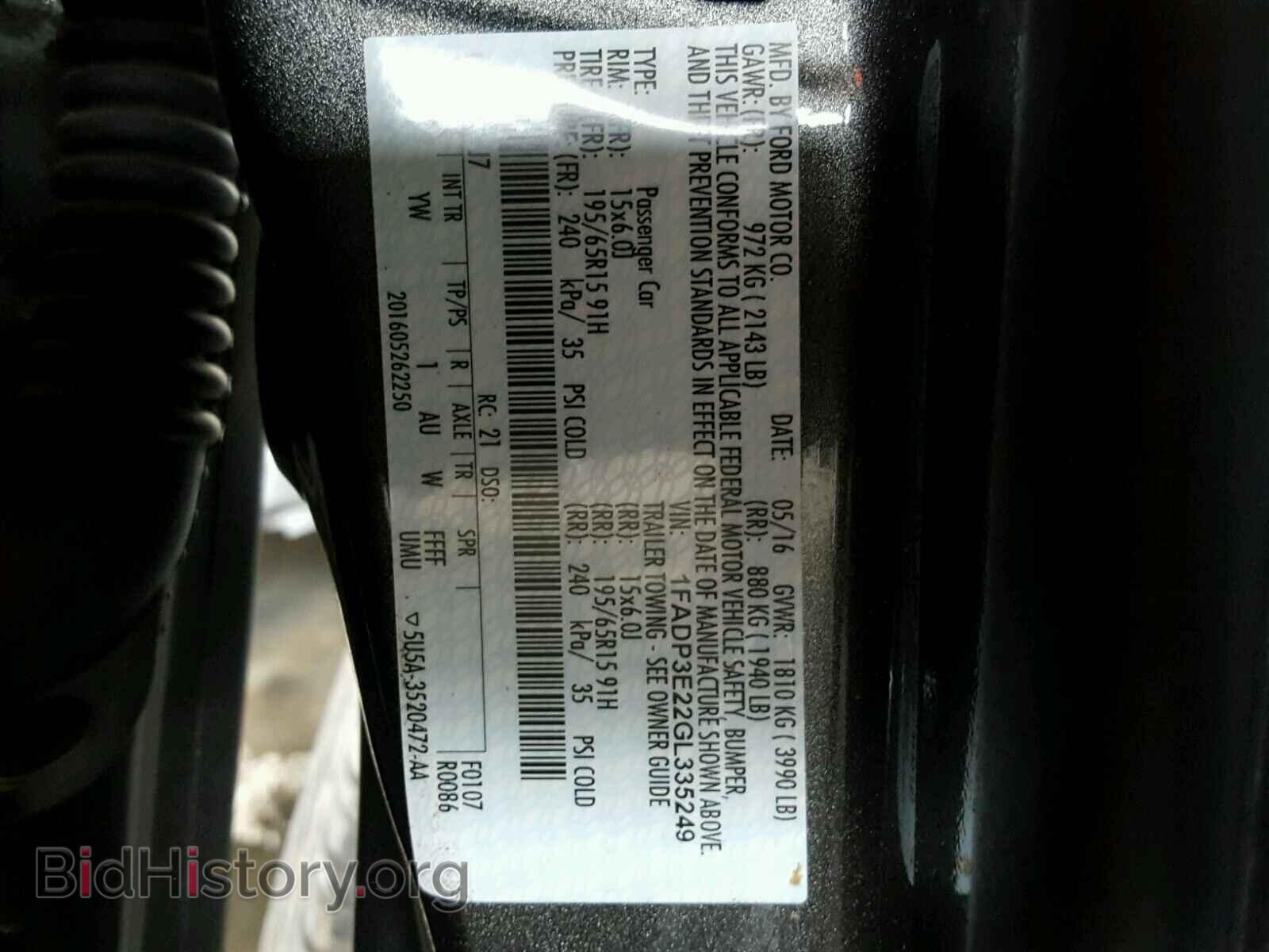 2016 FORD FOCUS - VIN: 1FADP3E22GL335249 - Photo 10