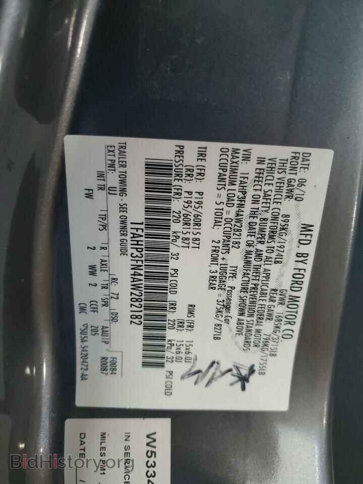 2010 FORD FOCUS - VIN: 1FAHP3FN4AW282182 - Фото 12
