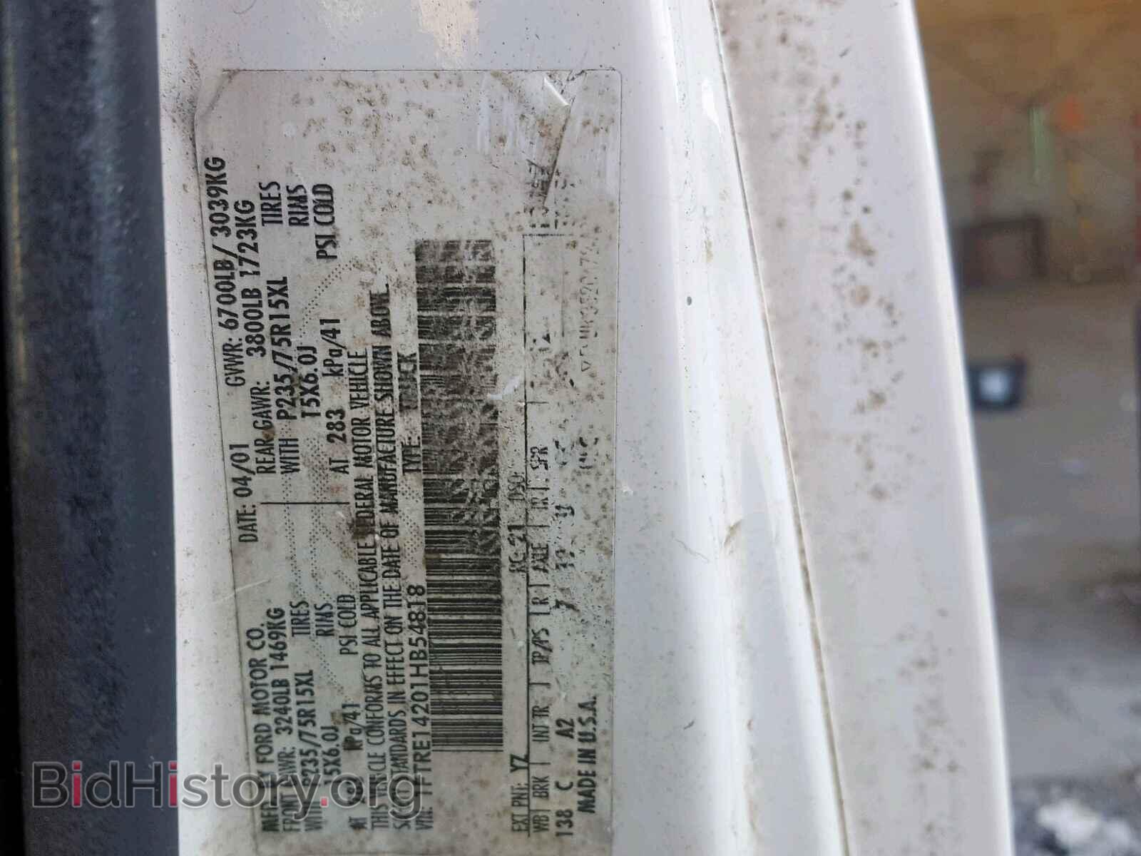 2001 FORD ECONOLINE - VIN: 1FTRE14201HB54818 - Photo 10
