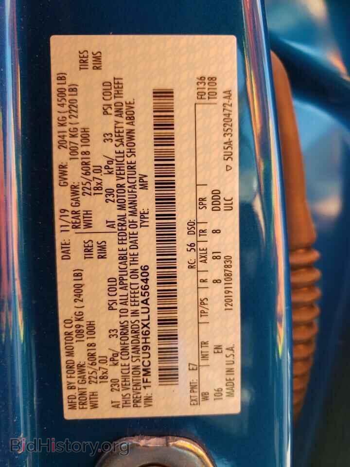 2020 FORD ESCAPE - VIN: 1FMCU9H6XLUA56406 - Photo 10