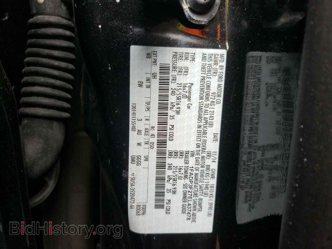 2014 FORD FOCUS - VIN: 1FADP3F27EL437478 - Фото 13