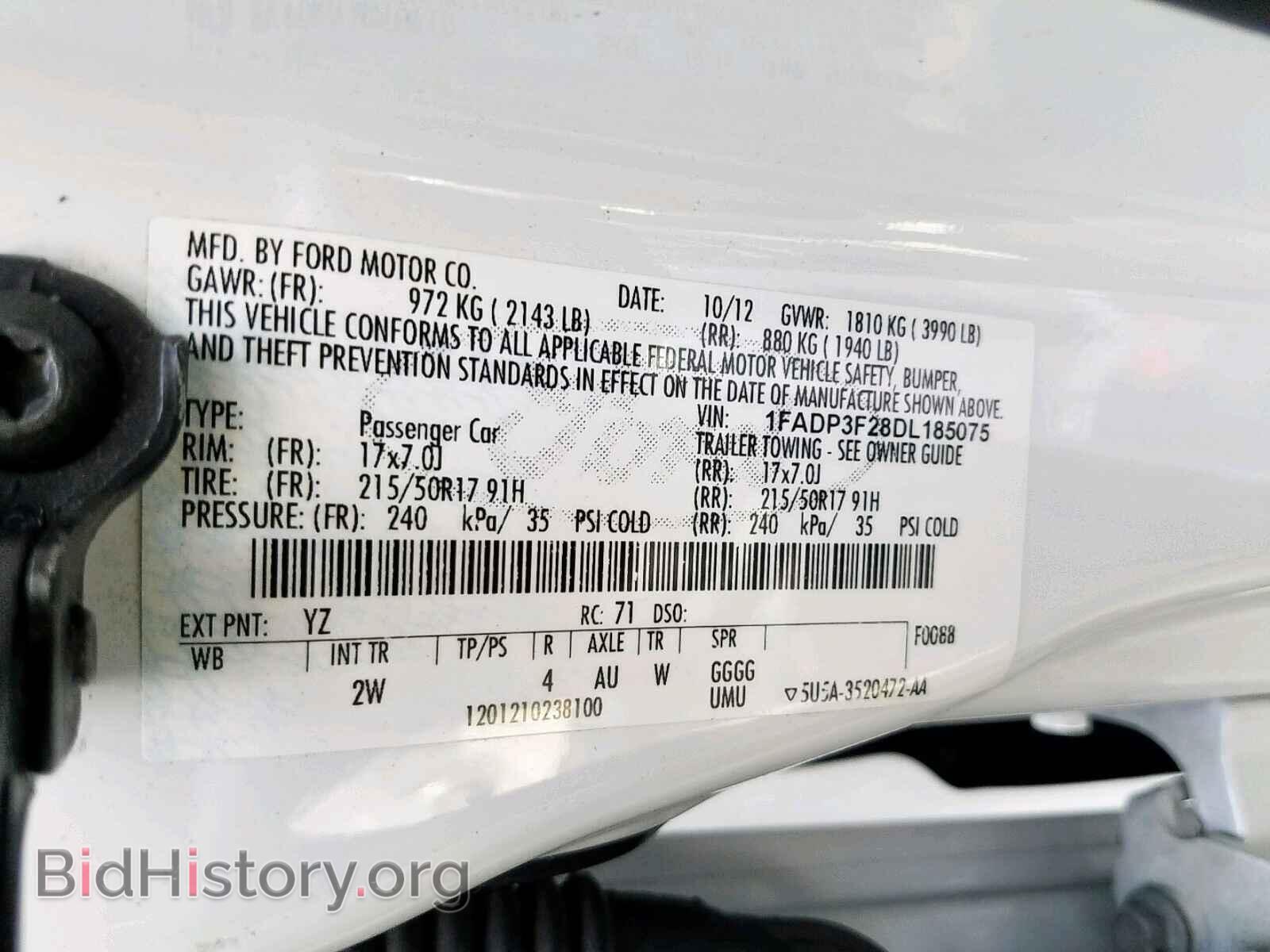 2013 FORD FOCUS SE - VIN: 1FADP3F28DL185075 - Фото 10