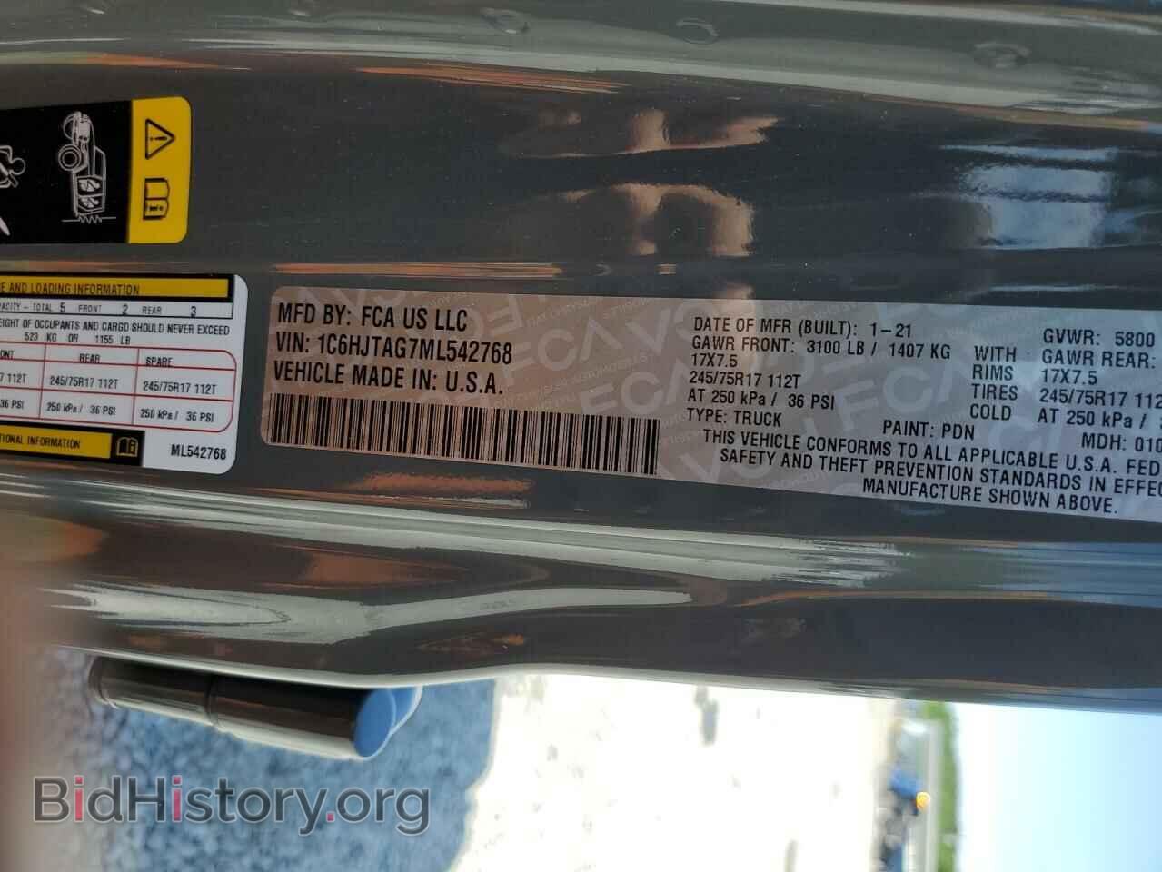 2021 JEEP GLADIATOR - VIN: 1C6HJTAG7ML542768 - Фото 10