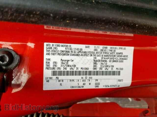 2012 FORD FOCUS - VIN: 1FAHP3M21CL304443 - Photo 10