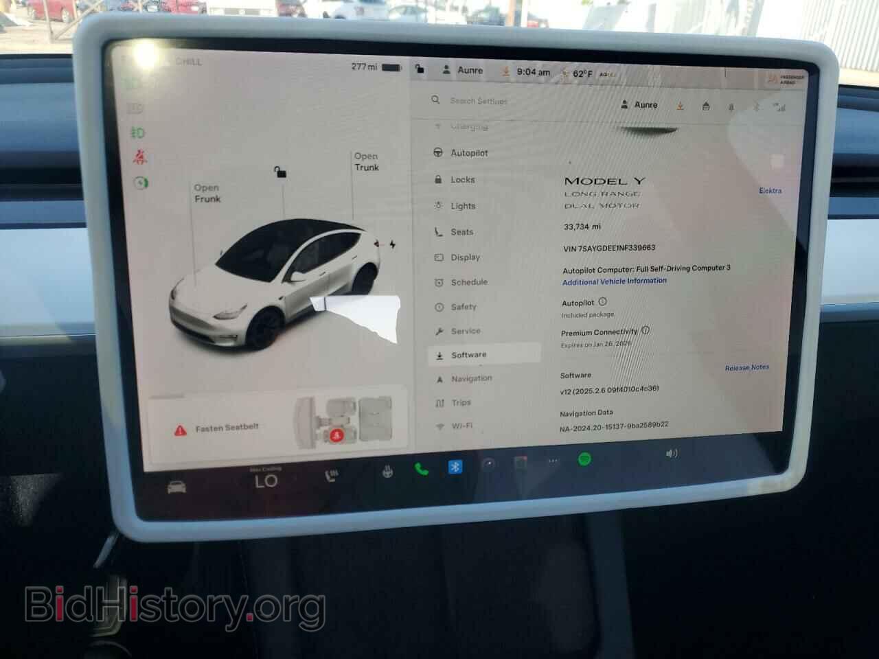 2022 TESLA MODEL Y - VIN: 7SAYGDEE1NF339663 - Photo 9
