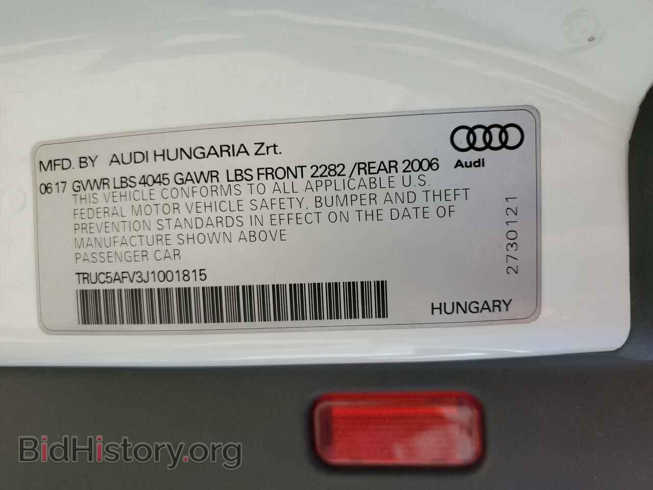 2018 AUDI TT - VIN: TRUC5AFV3J1001815 - Photo 14