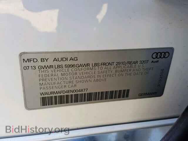 2014 AUDI A8 - VIN: WAURMAFD4EN004877 - Фото 10