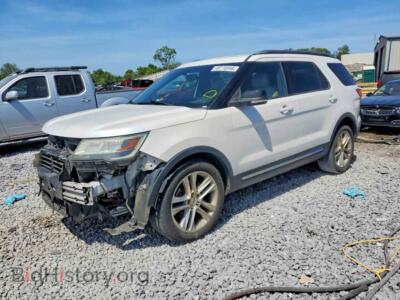 2016 Ford EXPLORER XLT, белый — VIN 1FM5K7D83GGD22461, Copart