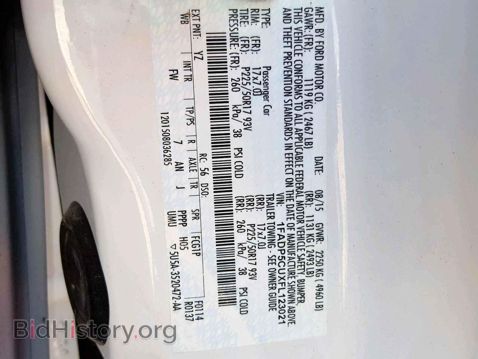 2015 FORD CMAX - VIN: 1FADP5CUXFL123021 - Фото 10