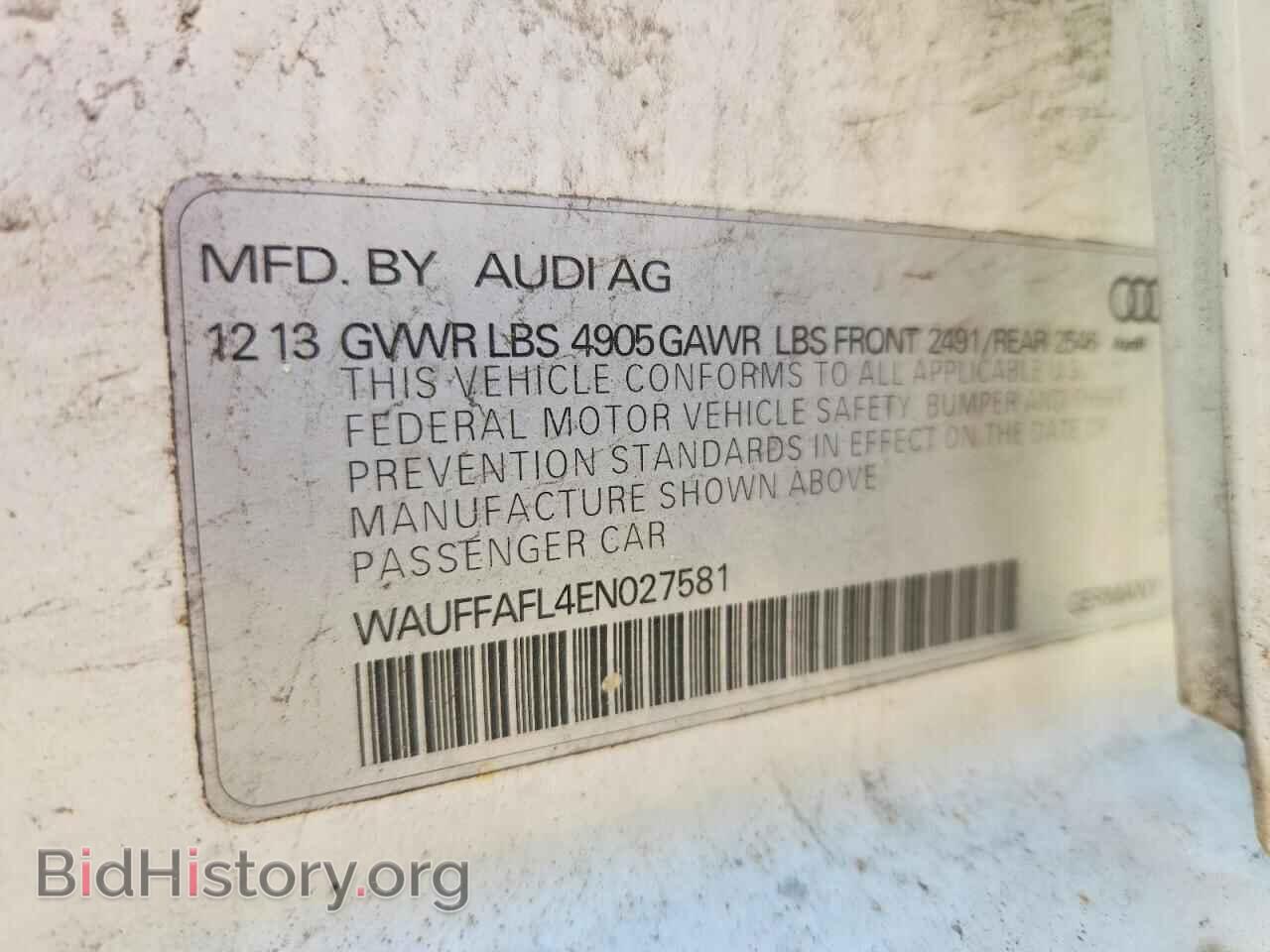 2014 AUDI A4 - VIN: WAUFFAFL4EN027581 - Фото 12