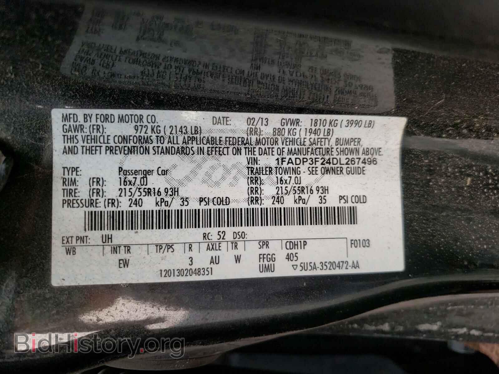 2013 FORD FOCUS - VIN: 1FADP3F24DL267496 - Photo 10
