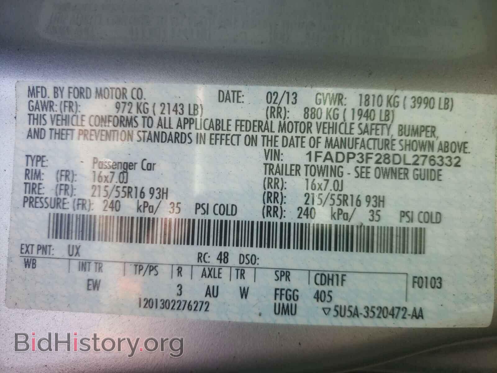 2013 FORD FOCUS - VIN: 1FADP3F28DL276332 - Photo 10