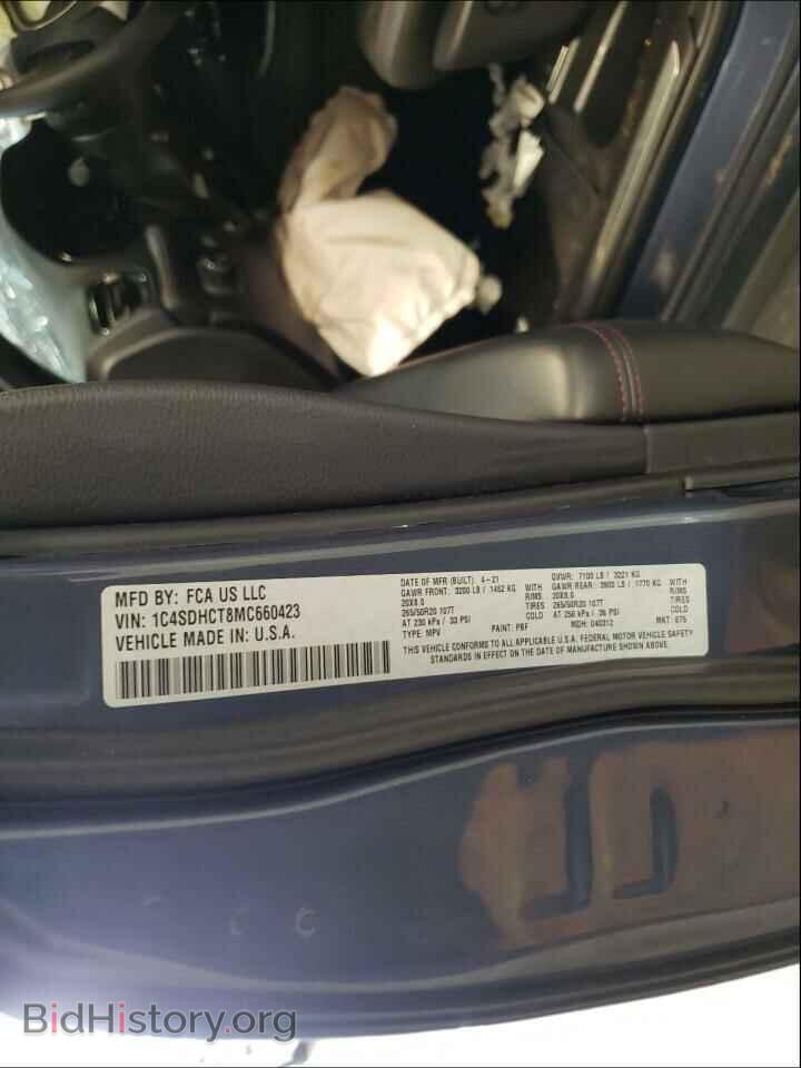 2021 DODGE DURANGO - VIN: 1C4SDHCT8MC660423 - Photo 10