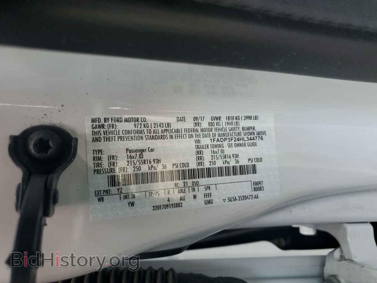 2017 FORD FOCUS - VIN: 1FADP3F24HL344776 - Фото 12