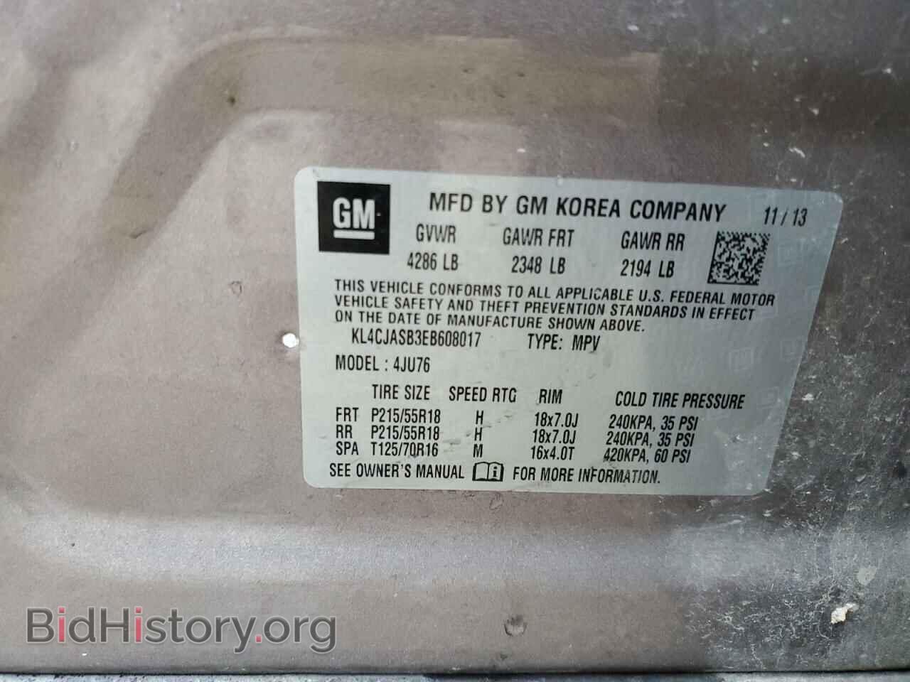 2014 BUICK ENCORE - VIN: KL4CJASB3EB608017 - Photo 13