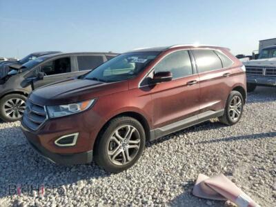 2015 Ford EDGE Titanium, красный — VIN 2FMTK4K98FBB10307, Copart