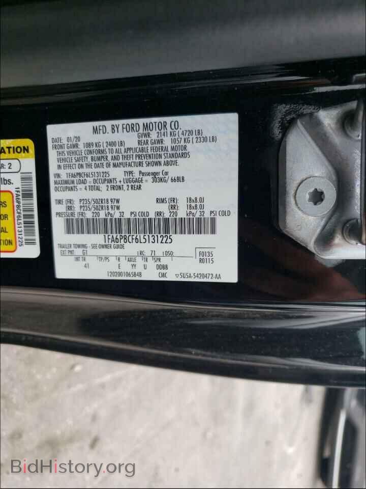 2020 FORD MUSTANG - VIN: 1FA6P8CF6L5131225 - Photo 10