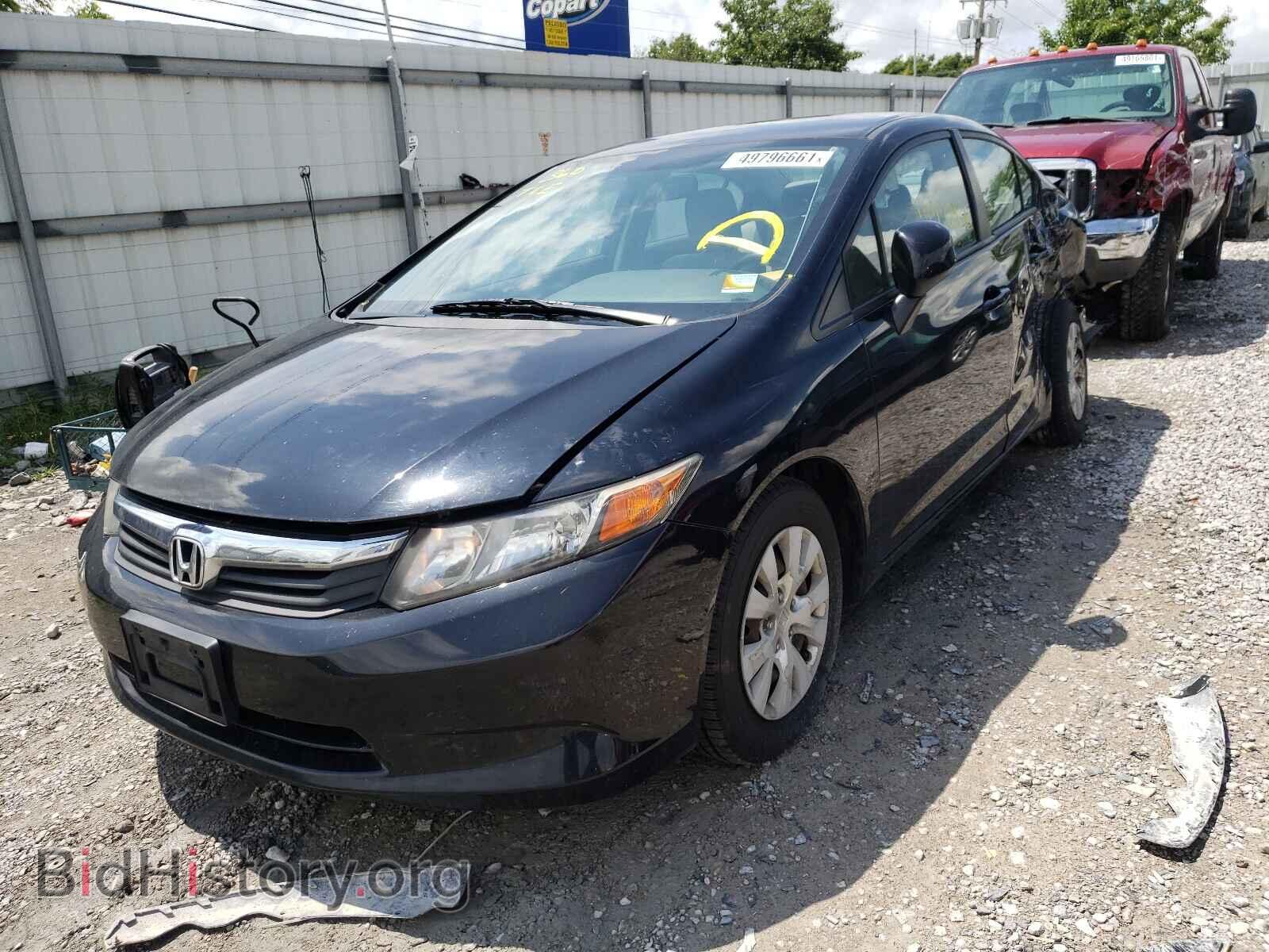 2012 HONDA CIVIC - VIN: 2HGFB2F57CH595207 - Фото 2