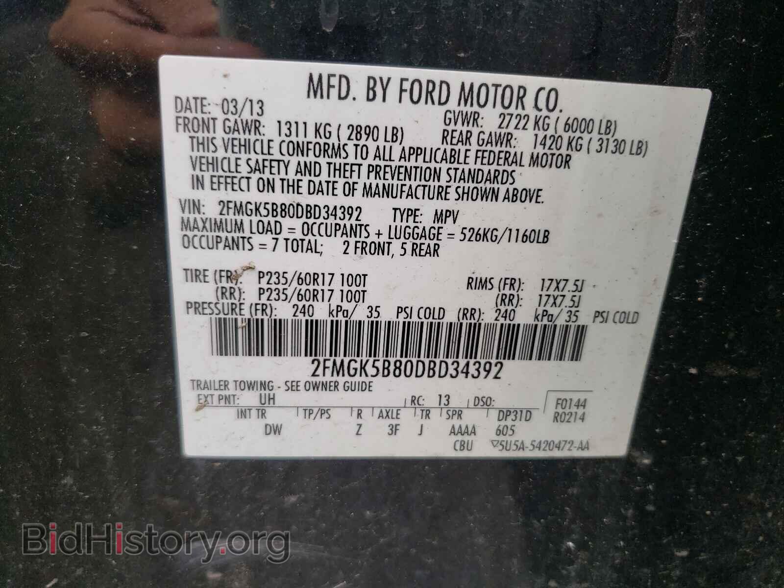 2013 FORD FLEX - VIN: 2FMGK5B80DBD34392 - Photo 10