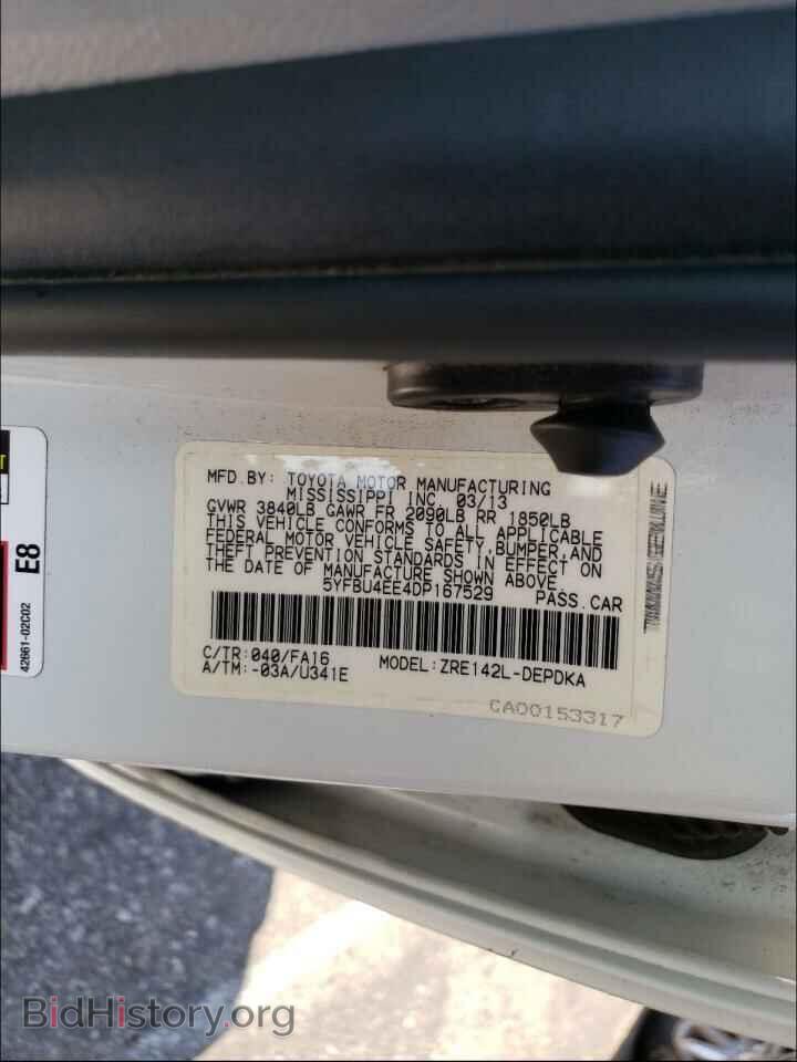 2013 TOYOTA COROLLA - VIN: 5YFBU4EE4DP167529 - Фото 10
