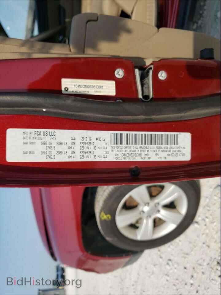 2016 JEEP COMPASS - VIN: 1C4NJCBA5GD513001 - Фото 10