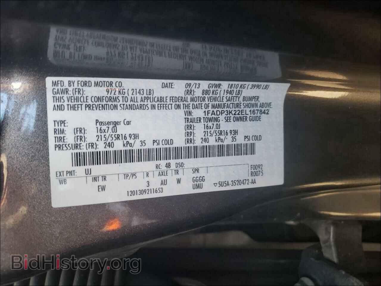 2014 FORD FOCUS - VIN: 1FADP3K22EL167842 - Photo 10