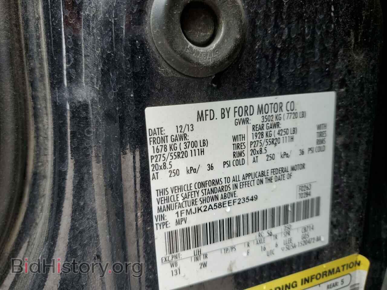 2014 FORD EXPEDITION - VIN: 1FMJK2A58EEF23549 - Фото 13