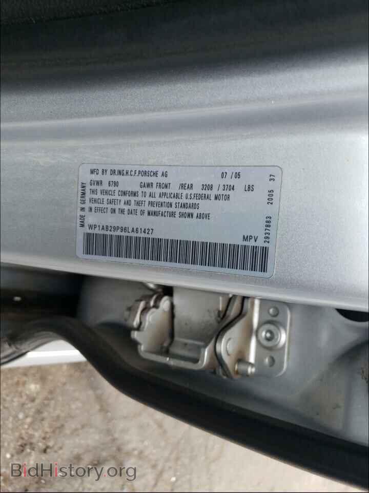 2006 PORSCHE CAYENNE - VIN: WP1AB29P96LA61427 - Фото 10