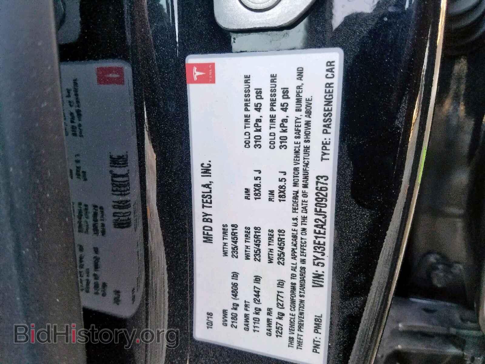 2018 TESLA MODEL 3 - VIN: 5YJ3E1EA2JF092673 - Photo 10