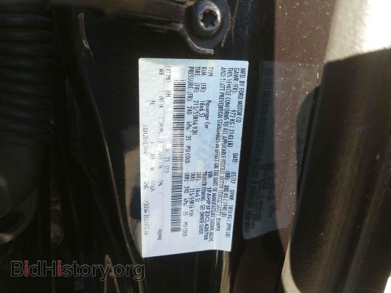 2012 FORD FOCUS - VIN: 1FAHP3F23CL426766 - Фото 10