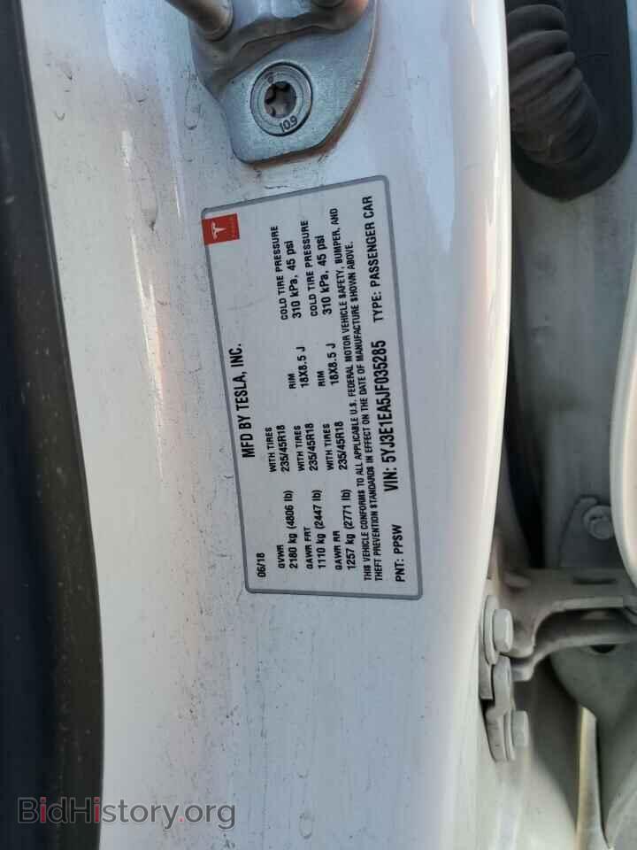 2018 TESLA MODEL 3 - VIN: 5YJ3E1EA5JF035285 - Photo 14
