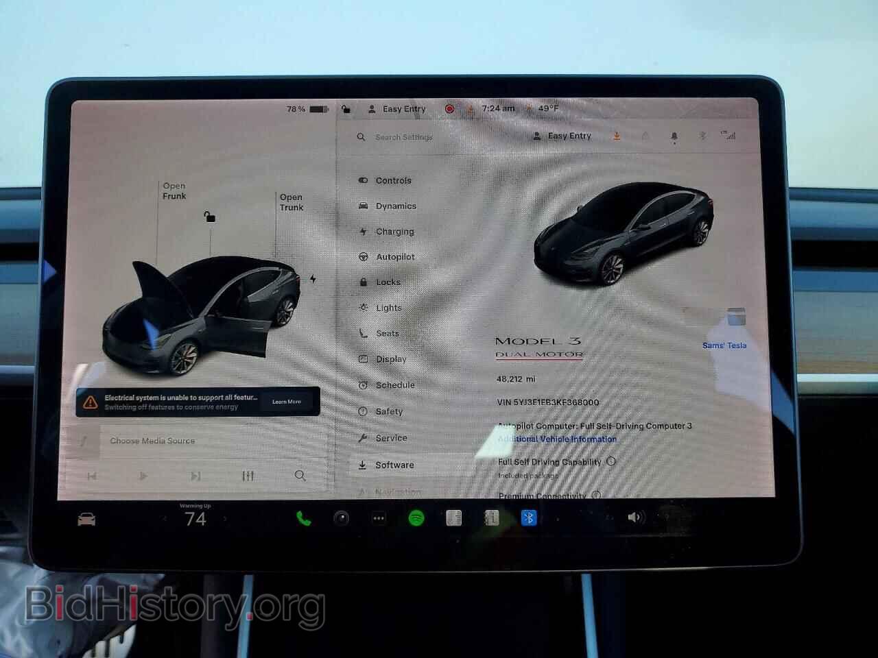 2019 TESLA MODEL 3 - VIN: 5YJ3E1EB3KF368000 - Photo 9