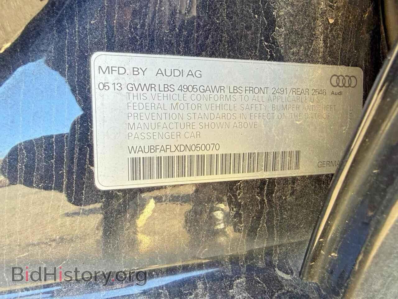 2013 AUDI A4 - VIN: WAUBFAFLXDN050070 - Фото 10