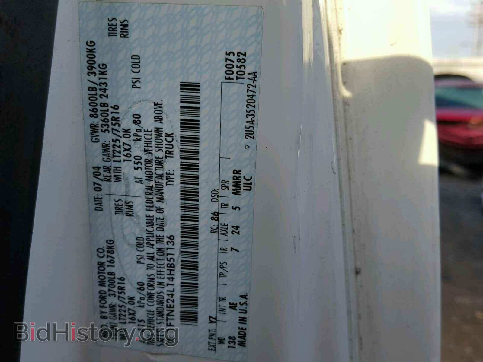 2004 FORD ECONOLINE - VIN: 1FTNE24L14HB51136 - Photo 10