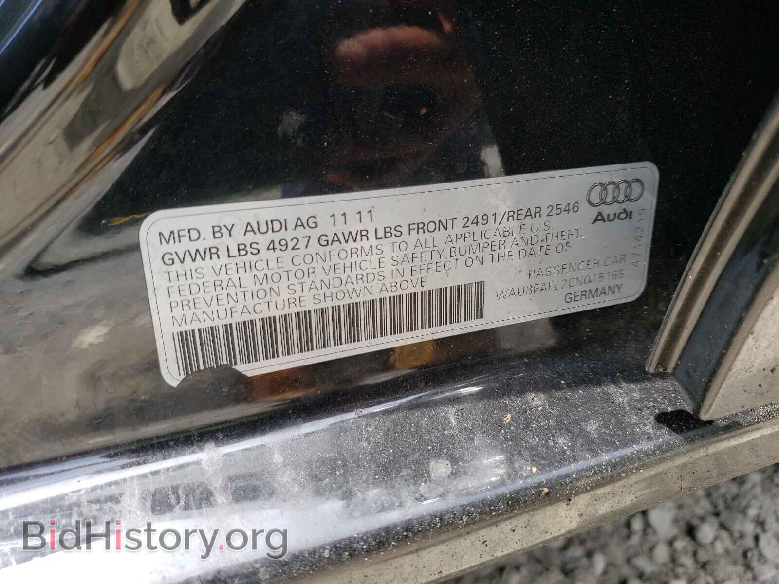 2012 AUDI A4 - VIN: WAUBFAFL2CN015165 - Photo 10