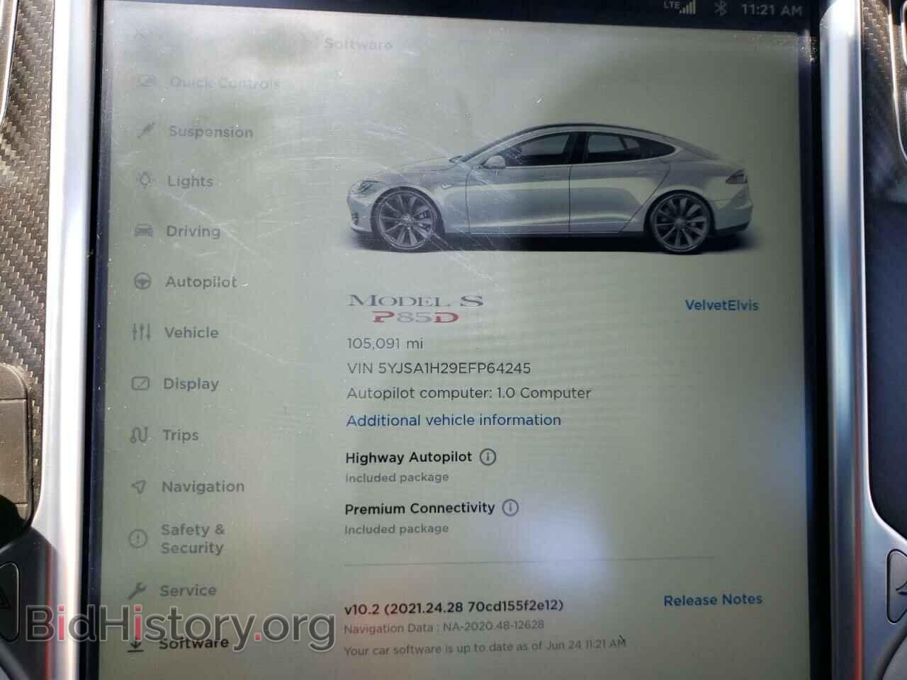 2014 TESLA MODEL S - VIN: 5YJSA1H29EFP64245 - Фото 8