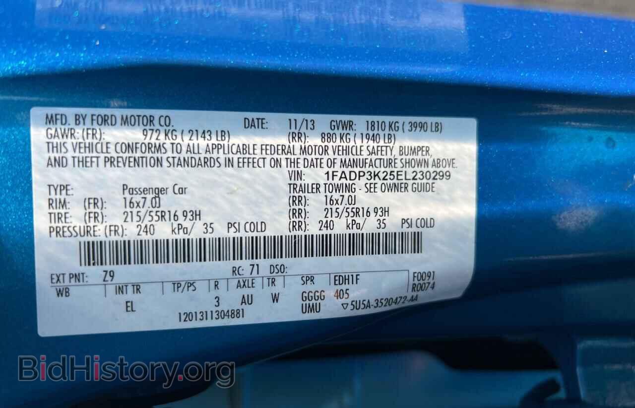 2014 FORD FOCUS - VIN: 1FADP3K25EL230299 - Фото 10