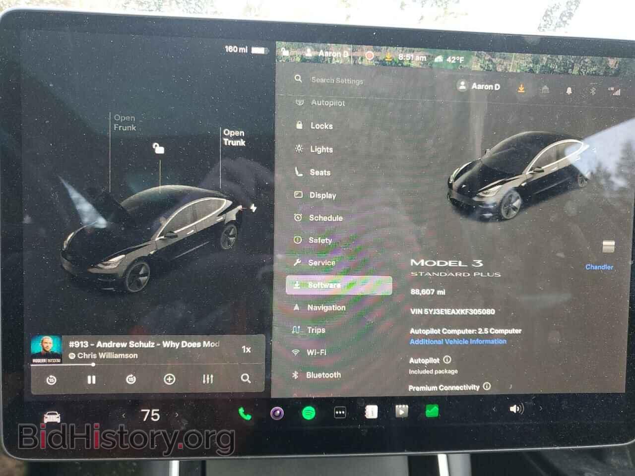 2019 TESLA MODEL 3 - VIN: 5YJ3E1EAXKF305080 - Фото 9