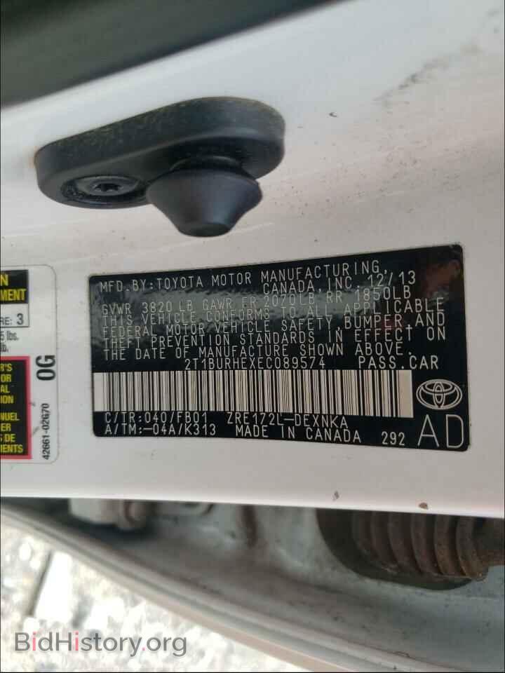 2014 TOYOTA COROLLA - VIN: 2T1BURHEXEC089574 - Photo 10
