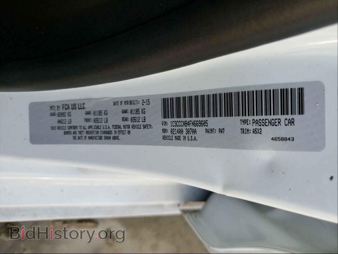 2015 CHRYSLER 200 - VIN: 1C3CCCAB4FN669605 - Фото 10
