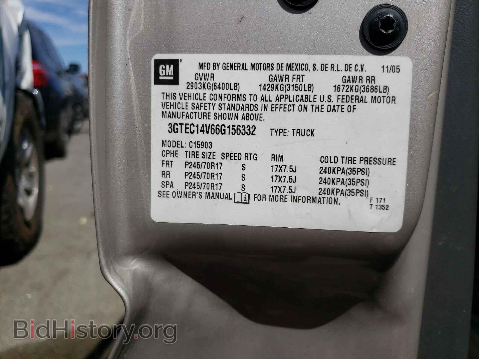 2006 GMC SIERRA - VIN: 3GTEC14V66G156332 - Фото 10