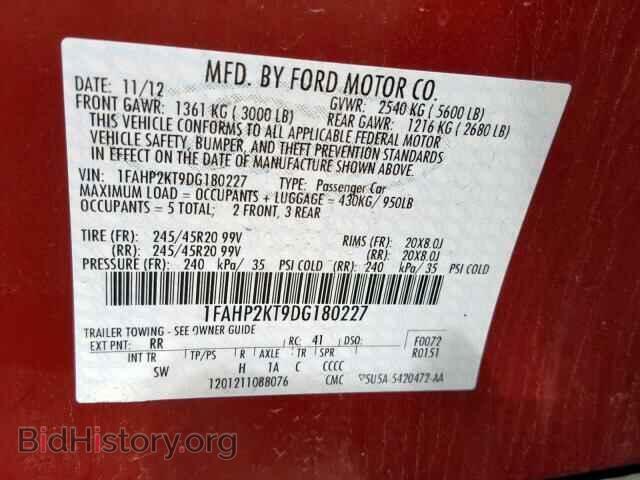 2013 FORD TAURUS - VIN: 1FAHP2KT9DG180227 - Фото 10