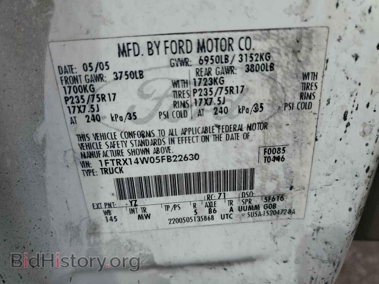 2005 FORD All Models - VIN: 1FTRX14W05FB22630 - Фото 12