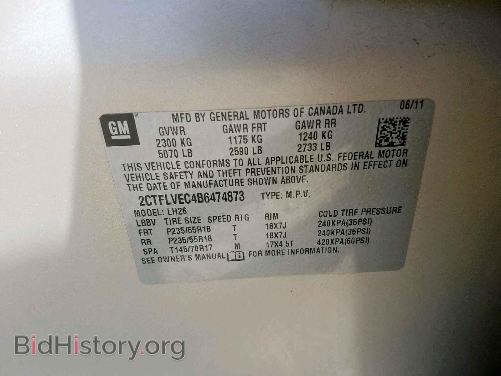 2011 GMC TERRAIN SL - VIN: 2CTFLVEC4B6474873 - Photo 10