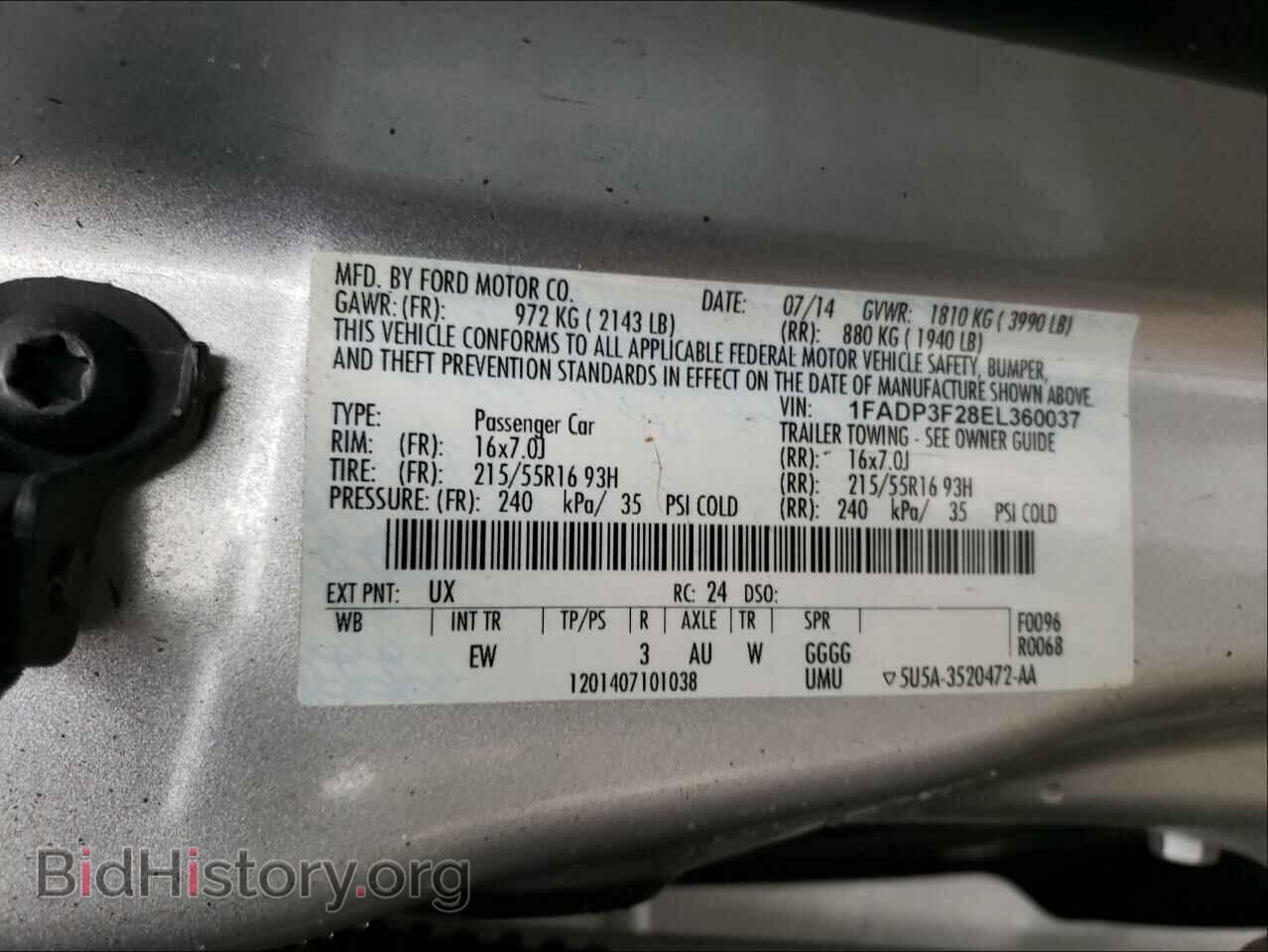 2014 FORD FOCUS - VIN: 1FADP3F28EL360037 - Photo 10